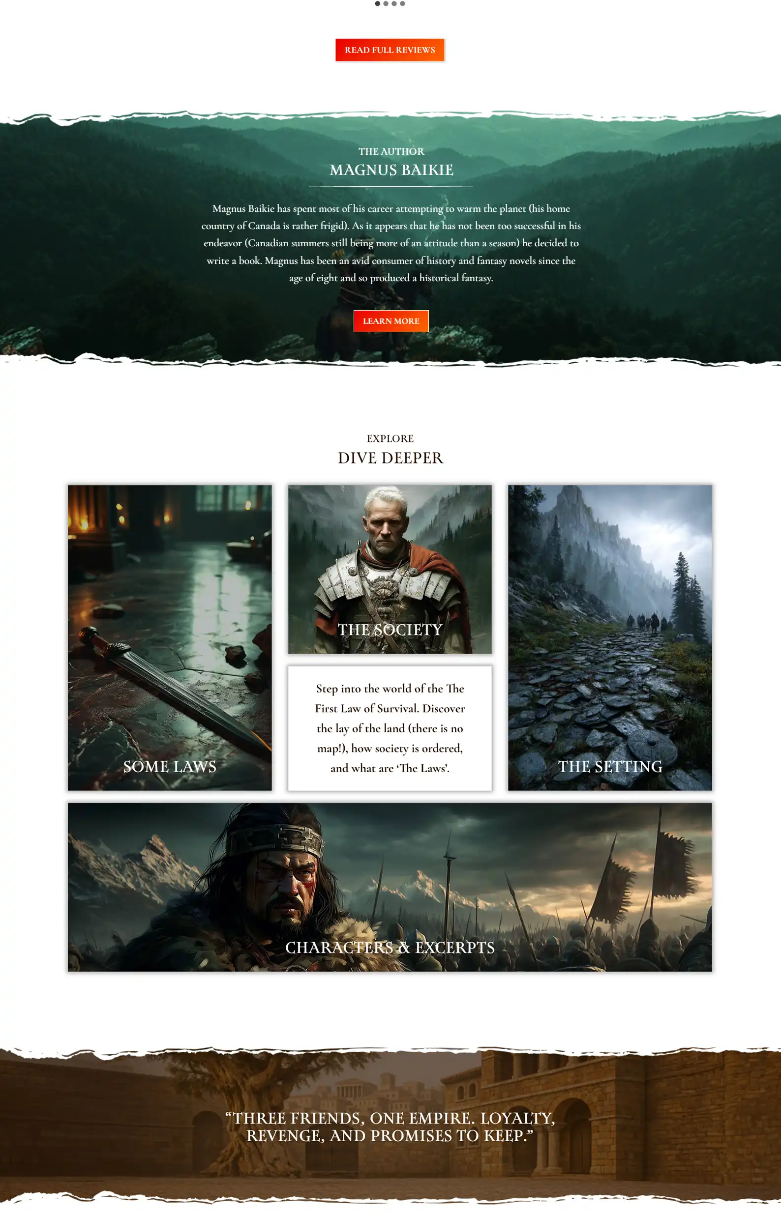 Fantasy Author Website: Magnus Baikie 3 Rocket Expansion Case Study Magnus Baikie Home 2 2