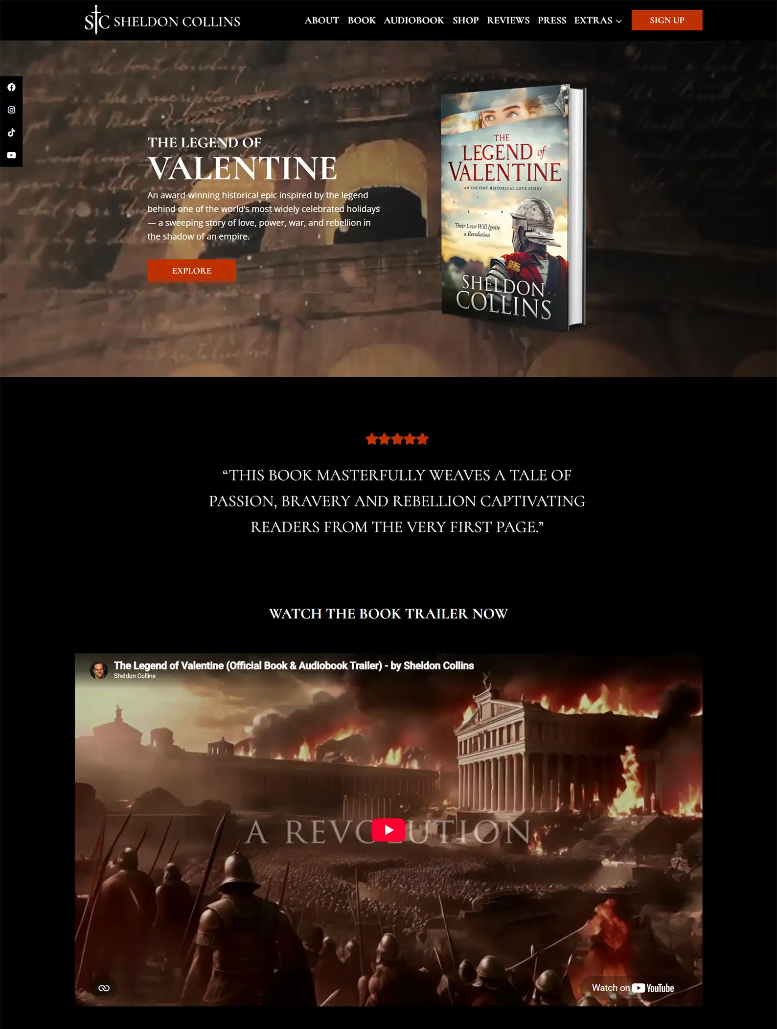 Historical Fiction Website: Sheldon Collins 2 Rocket Expansion Case Study Sheldon Collins Home 1