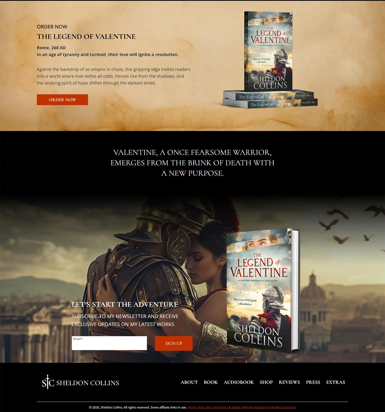 Historical Fiction Website: Sheldon Collins 3 Rocket Expansion Case Study Sheldon Collins Home 2