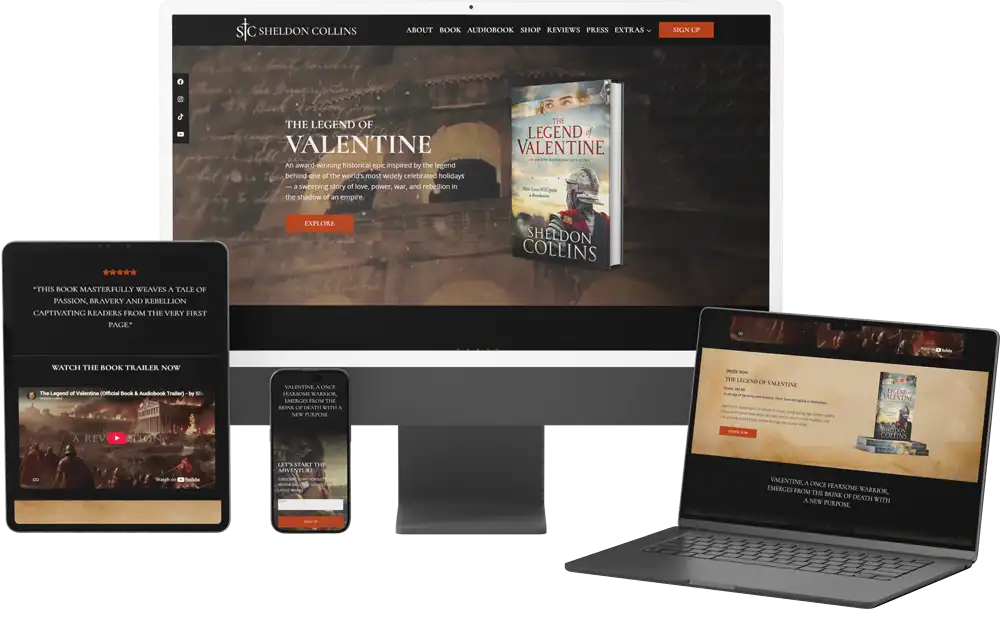 Historical Fiction Website: Sheldon Collins 1 Rocket Expansion Case Study Sheldon Collins Mockup