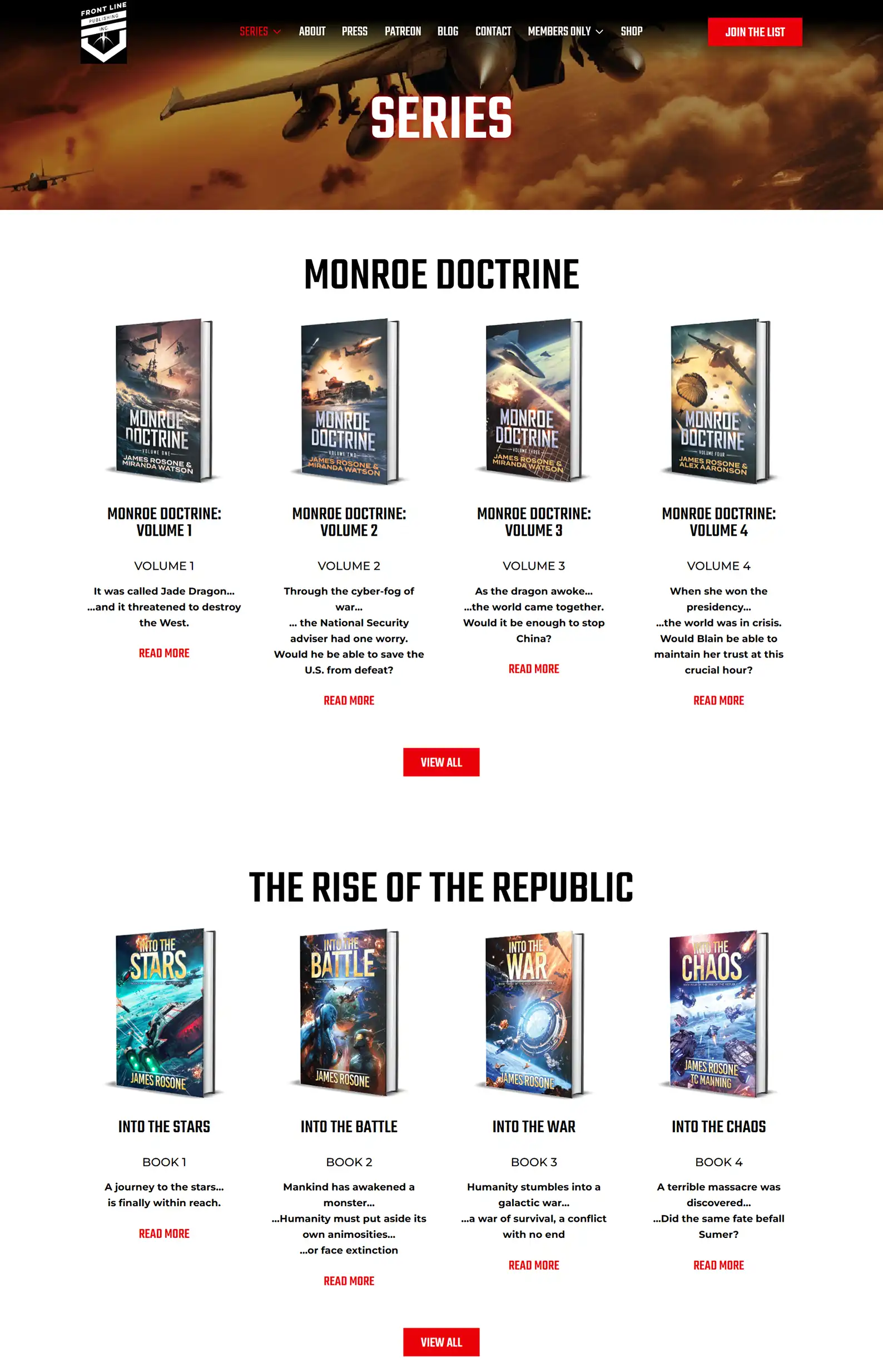 Military Thriller / Science Fiction Author Website: Front Line Publishing 5 2Rocket Expansion Case Study Front Line Publishing Book Overview 1