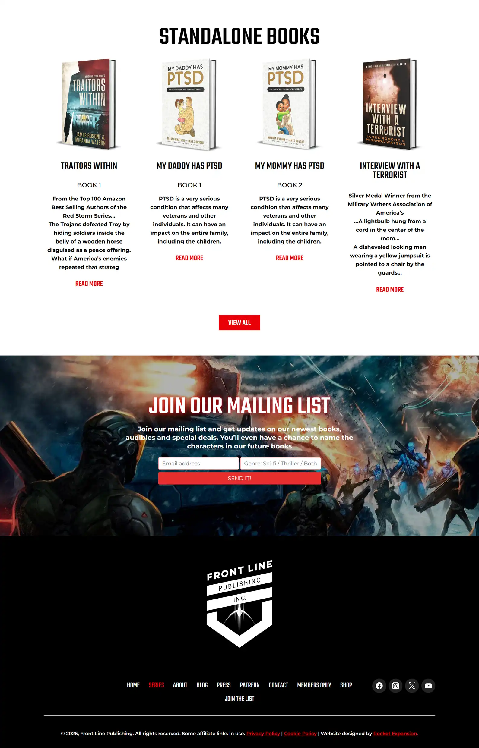 Military Thriller / Science Fiction Author Website: Front Line Publishing 8 2Rocket Expansion Case Study Front Line Publishing Book Overview 5