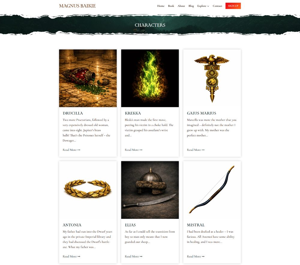 How to Turn Your Author Website Into a Fan Destination 2 Characters